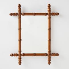 Vintage French Faux Bamboo Mirror - 3785837