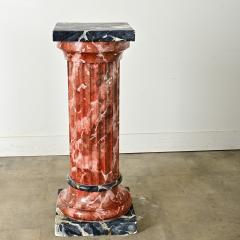 Vintage French Faux Finish Marble Column - 3954823