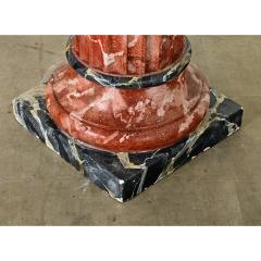 Vintage French Faux Finish Marble Column - 3954825