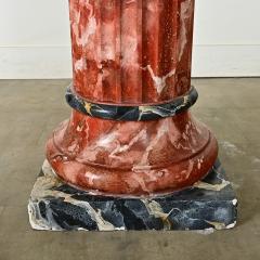 Vintage French Faux Finish Marble Column - 3954828