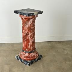 Vintage French Faux Finish Marble Column - 3954834