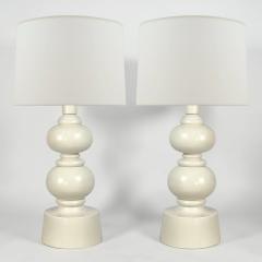 Vintage French Lacquered Wood Table Lamps - 4529092