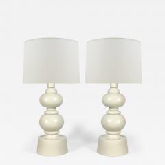 Vintage French Lacquered Wood Table Lamps - 4529100