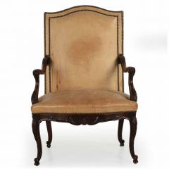 Vintage French Leather Fireside Club Chair 19th Century - 729288
