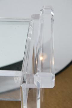 Vintage French Lucite Bar Cart with Antique Mirror Tiers - 241019