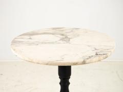 Vintage French Marble Topped Bistro Table with Iron Base - 3120547