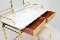 Vintage French Marble and Brass Dressing Table by Georges Raimbaud - 3248455