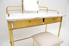 Vintage French Marble and Brass Dressing Table by Georges Raimbaud - 3248457