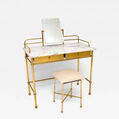 Vintage French Marble and Brass Dressing Table by Georges Raimbaud - 3251237