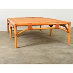 Vintage French Massive Rattan Coffee Table - 3954718
