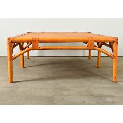 Vintage French Massive Rattan Coffee Table - 3954722