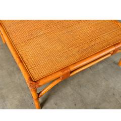 Vintage French Massive Rattan Coffee Table - 3954723