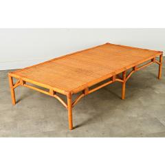 Vintage French Massive Rattan Coffee Table - 3954730