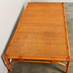 Vintage French Massive Rattan Coffee Table - 3954734