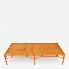 Vintage French Massive Rattan Coffee Table - 3978887