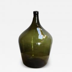 Vintage French Olive Green Demijohn Carboy - 3933946