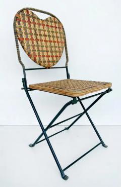 Vintage French Rattan and Wrought Iron Folding Chairs by Un Jardin En Plus 4  - 3650756