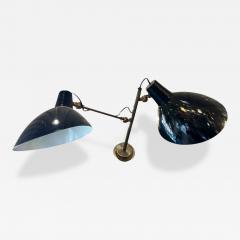 Vintage French Style Brass Dual Arm Pendant Light - 4270505