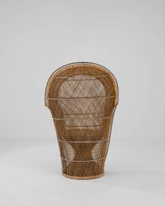 Vintage French Wicker Peacock Chair - 3471541