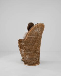 Vintage French Wicker Peacock Chair - 3471543