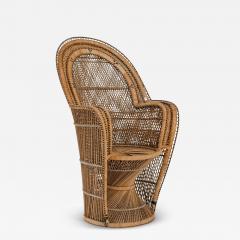 Vintage French Wicker Peacock Chair - 3511269