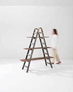 Vintage French Wooden Ladder Shelf - 3267119