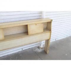 Vintage Full size Painted Wood Headboard - 3730751