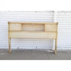 Vintage Full size Painted Wood Headboard - 3730766