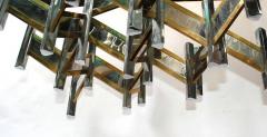 Vintage Geometric Sciolari Chandelier with Chrome Brass - 2927497