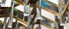 Vintage Geometric Sciolari Chandelier with Chrome Brass - 2927498