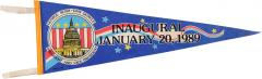 Vintage George Bush and Dan Quayle Inaugural January 20 1989 Pennant 1989 - 3661185