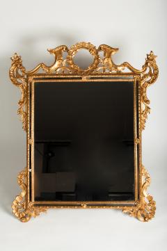 Vintage Gilded Wood Frame Hanging Wall Mirror - 309062
