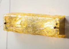 Vintage Gold Glass Wall Light - 1843397