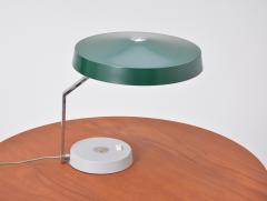 Vintage Green German Mid Century Modern Metal desk lamp with flexible shade - 1980859