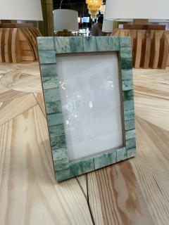 Vintage Green Mosaic Stone Picture Frame - 4776974