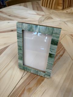 Vintage Green Mosaic Stone Picture Frame - 4776977