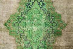 Vintage Green and Biege Turkish Oushak - 2912431