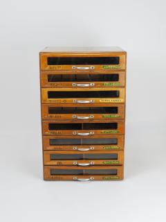 Vintage Haberdashery Wooden Sewing Thread Store Cabinet Kette Austria 1930s - 4289666