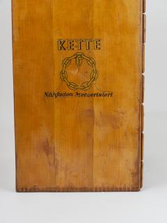 Vintage Haberdashery Wooden Sewing Thread Store Cabinet Kette Austria 1930s - 4289672