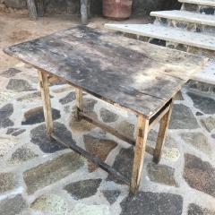 Vintage Hacienda Antique Work Table in Rustic Edge Mexican Mesquite Wood 1940s - 1896294