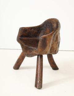 Vintage Hand Carved Wood Chair - 4044179