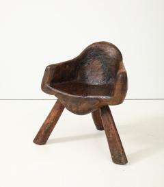 Vintage Hand Carved Wood Chair - 4044181