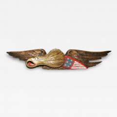 Vintage Hand Carved and Hand Painted Bellamy Eagle with Shield - 3518454