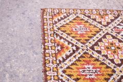 Vintage Hand Knotted Berber Wool Tribal Rug - 1314252