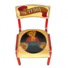 Vintage Hand Painted Child s Chairs W Teddy Bears - 4632503
