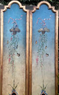 Vintage Hand Painted Scenic Diptych Oil Painting Panels a Pair - 2110484