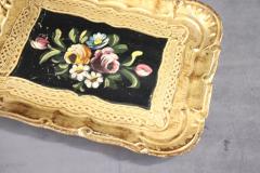 Vintage Hand Painted Wood Tray - 3519863
