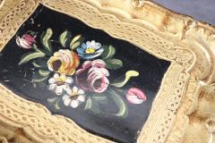 Vintage Hand Painted Wood Tray - 3519865