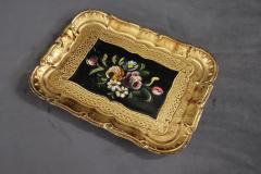 Vintage Hand Painted Wood Tray - 3519866