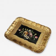 Vintage Hand Painted Wood Tray - 3521191